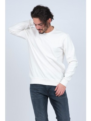 Metropolitan Erkek Bisiklet Yaka Sweatshirt 62422106 Beyaz