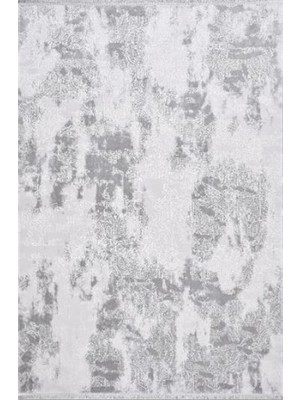 Çam Halı Crea Plus Galaxy Blossom 13621 Krem Gri Eskitme Desenli Makine Halısı