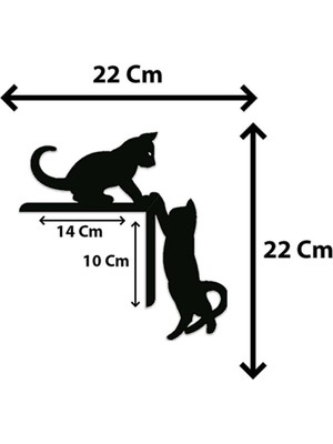 BYSHOME Ahşap Kedi Desenli Kapı Pervaz Süsü Sağ Köşe Için