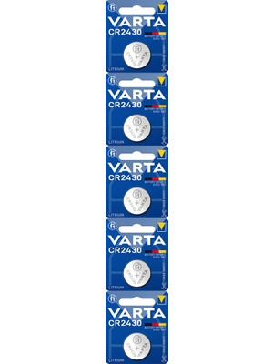 Varta CR2430 3V Lityum Düğme Pil 5’li Tek Kullanımlık Yüksek Performans