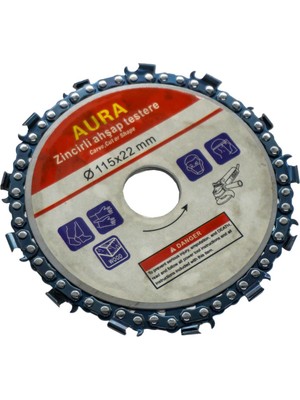 Aura Zincirli Ahşap Testere 115 mm (Taş Motoru Için)