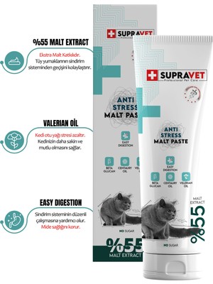 Supravet Sakinleştirici Kedi Macunu 100 gr %55 Extra Malt Hamile ve Yavru Kediler İçin