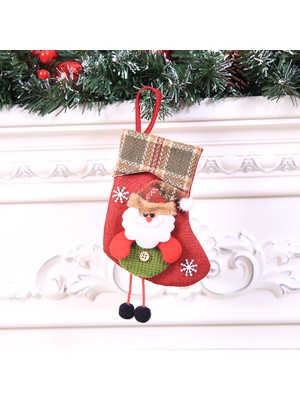 Cloud 4pcs Noel Çorapları Yeni 3D Santa Santa Snowman Elk Bear Candy Hediye Çantası Noel Ağacı Kolye Noel Dekorasyon (Yurt Dışından)