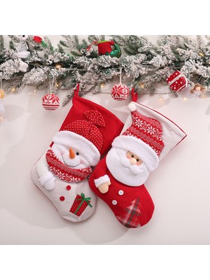 Cloud Noel Socks Örgü Noel Baba Kardan Adam Bebek Şeker Hediye Çantası Noel Ağacı Kolye Noel Dekorasyon (Yurt Dışından)