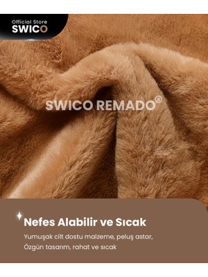 Swico Remado Kadın Kış Peluş Şapka - Siyah/beyaz  (Yurt Dışından)