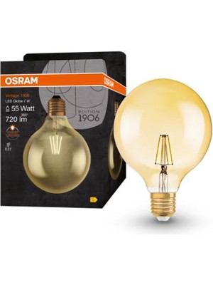 Osram Vintage 1906 Led Globe 7W Amber E-27 720lm Ampul