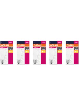 Osram Led Value 8,5W Sarı Işık E-27 806lm Ampul 5 li Paket