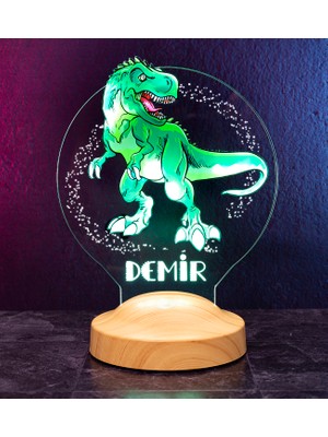 Sevgi Lambası Çocuk Hediyesi Dinozor 3D LED Lamba T-Rex Tasarımlı Çocuk Odası Gece Lambası