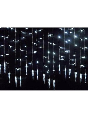 HaiTun (Beyaz) 3.5 M 96 LED Icicle Noel Dize Işıkları Perde Noel Partisi Ev Dekorasyonu (Yurt Dışından)