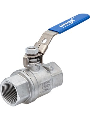 Unox Paslanmaz 2 Parçalı Dişli Küresel Vana 11/2"