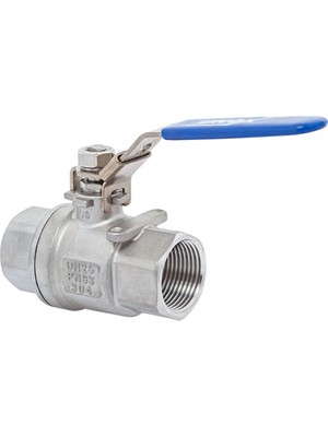 Unox Paslanmaz 2 Parçalı Dişli Küresel Vana 3/4"