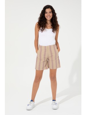 U.S. Polo Assn. Kadın Menekşe Dokuma Şort 50246052-VR037