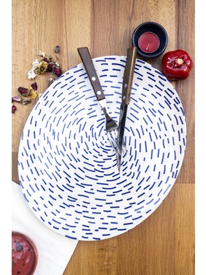 M'art Home Bluen Oval Servis Tabağı