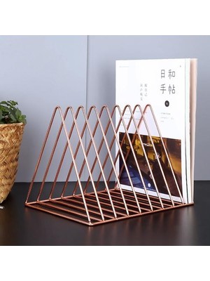 HaiTun Üçgen Bookend Ferforje Masaüstü Depolama Raf Raf Dosya Ofis Raf Organizatör Tutucu Kırtasiye Masası Aksesuarları | Bookends (Yurt Dışından)