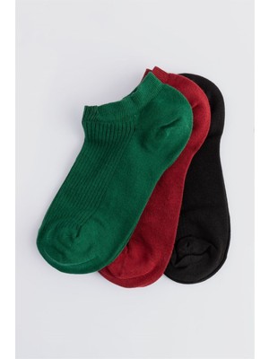 Tudors 3'lü Düz Kısa Erkek Çorap