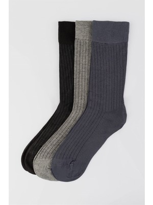 Tudors 3'lü Düz Erkek Çorap