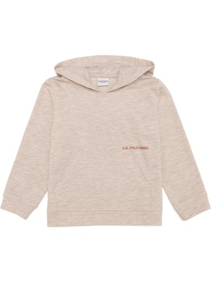 U.S. Polo Assn. Kız Çocuk Bej Melanj Sweatshirt 50253797-VR156