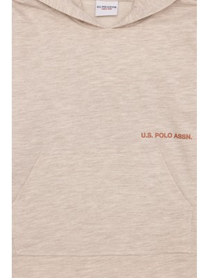 U.S. Polo Assn. Kız Çocuk Bej Melanj Sweatshirt 50253797-VR156