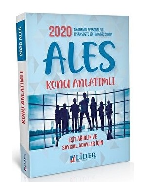 Lider Yayınları 2020 Ales Konu Anlatımlı Eşit Ağırlık Sayısal Lider Yayınları