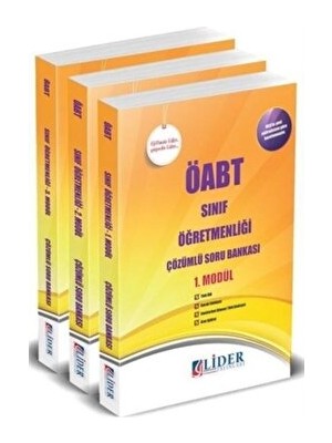 Lider Yayınları ÖABT Sınıf Öğretmenliği Çözümlü Soru Bankası Modüler Set