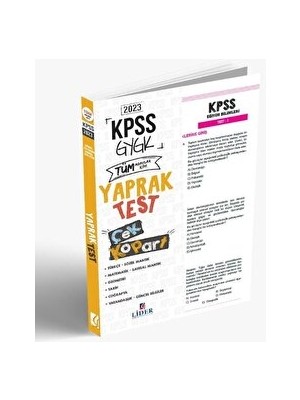 Lider Yayınları Genel Kültür Genel Yetenek Lisans Kurumsal Çek Kopart Yaprak Test Lider Yayınları