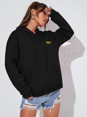 Daxis Sportwear Company Oversize Baskılı Kapüşonlu Sweatshirt