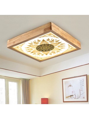 Wood Design World Ahşap Çerçeve Tavan LED Aydınlatma