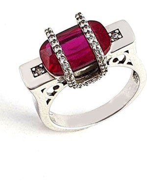 Ose Shop Sky Diamond Red Creative Rubies 925 Ayar Gümüş Tasarım Yüzük