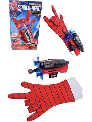Kids Örümcek Adam Atıcı Eldiven Spiderman Oyuncak Yapışan Ağ Fırlat
