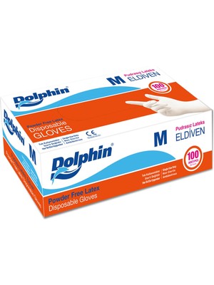 Dolphine Pudrasız Lateks Eldiven 100 Adet