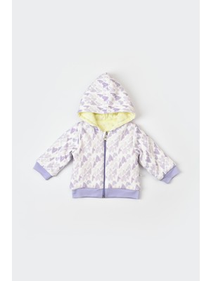 Biorganic Baby Kız Bebek Fermuarlı Ceket Lila 61456
