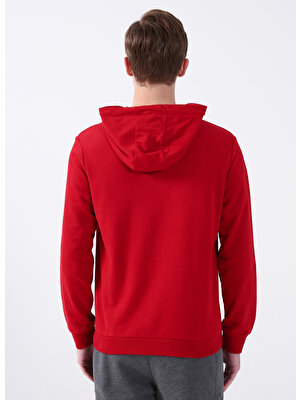 Aeropostale Kapüşon Yaka Baskılı Bordo Erkek Sweatshirt E-Last