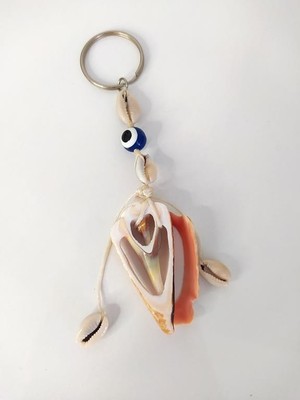 Hd Marketim Anahtarlık Kötü Göz Nazar Kovucu Deniz Kabuklu Çanta Cüzdan Süsü