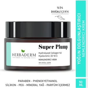 Super Plump Nemlendirici Krem 50 ml Kolajen ve Hyaluronik Asit ile Tüm Cilt Tiplerine Uygun