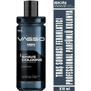 Tıraş Sonrası Ferahlatıcı Profesyonel Parfümlü Kolonya - Vasso Men Platinium 370 ml 8699216347461