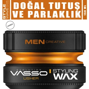 24 Saat Tüm Saç Tipleri Için Parlaklık Ve Güçlü Tutuş Kazandıran Wax - Usher Pro Aqua 150 ml 8699216347690