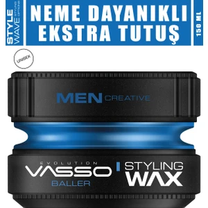 24 Saat Tutuş Sağlayan Tüm Saç Tipleri Için Parlak Görünüm Veren Neme Karşı Dayanıklı Wax 150 ml 8699216347591(Baller)