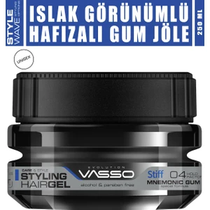 24 Saat Üstün Tutucu Özellikli Islak Görünümlü Hafızalı Saç Jölesi Stiff Mnemonic Gum Gel 250 ml 8699216347782