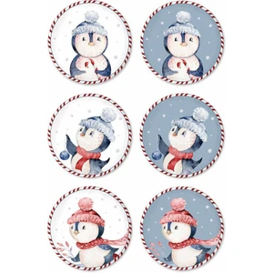 The Mia Penguin 6'lı Pasta Tabak 19CM