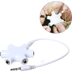 5 Li Kulaklık Çoklayıcı Splitter 5 Port 3.5mm Ses Çoklayıcı Kablo