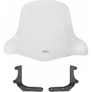 GP Kompozit SYM Xpro 125 2018-2024 Uyumlu Elcikli Ön Cam Şeffaf - 48 cm