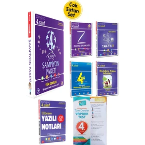 Tonguç Akademi Tonguç 4. Sınıf Şampiyon Paketi 1. Dönem Yazılı Notları