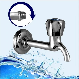 Tek Su Girişli Uzun Bahçe Musluğu Pirinç Banyo Tuvalet Musluğu