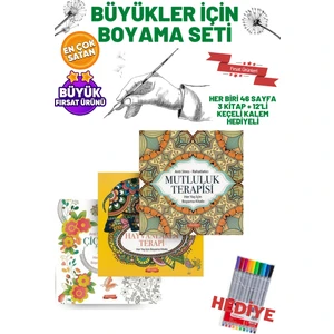 MANDALA TERAPİ KİTAPLARI+KEÇELİ KALEM