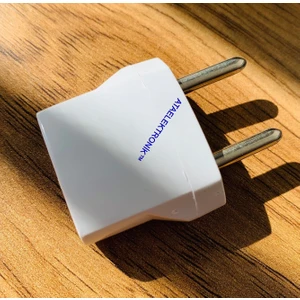 Ata Elektronik Amerikan Uçlu Prizlerini Türk Uçlu Pirize Çevirici Dönüştürücü Beyaz