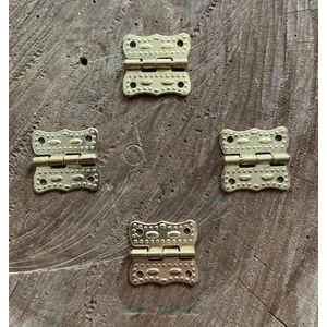 Papatya 3 Cm Mini Menteşe Tavla Kutu Menteşe Sarı Renk 100 Adet