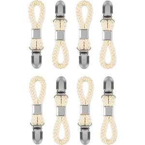 Adet Örgülü Pamuk Döngü Havlu Klipsi Metal Kelepçe ile Çok Amaçlı Bez Askı Ev Banyo Mutfak Ev Depolama Için