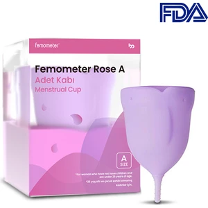 femometer® Adet Kabı - Medikal Sınıf Silikon Menstrual Cup / Regl Kabı (A Size)