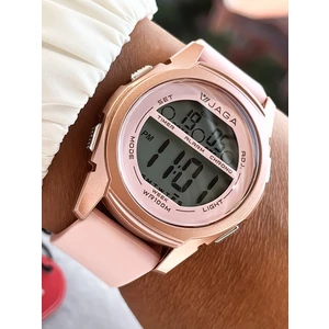 Pembe Silikon Kordon,su Geçirmez ,(Havuz, Deniz Kullanımına Uygun) Dijital Spor Kol Saati