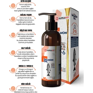 Supravet Salmon Oil Cats And Dogs 200 ml Doğal Kedi Köpek Norveç Somon Yağı